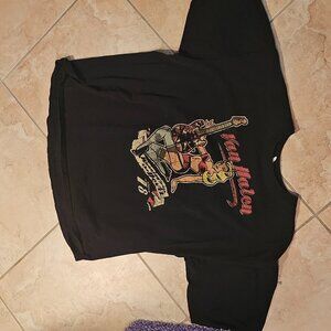 Vintage Van Halen T Shirt Large Black Running With The Devil World Tour 2008 XXL